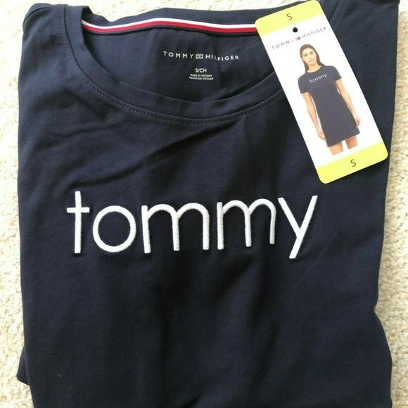 Tommy Hilfiger Women's Jersey T Shirt Dress Sky Captain - Picture 6 of 9